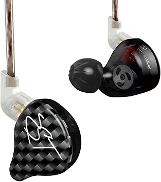 FEDAI KZ ZST in Ear Monitors,HiFi Wired Earbuds Headphones with Hybrid Dual Driver 1BA 1DD High Fidelity Musicians in-Ear Earphones Detachable Cable for Gaming EarbudsBlack No Mic.