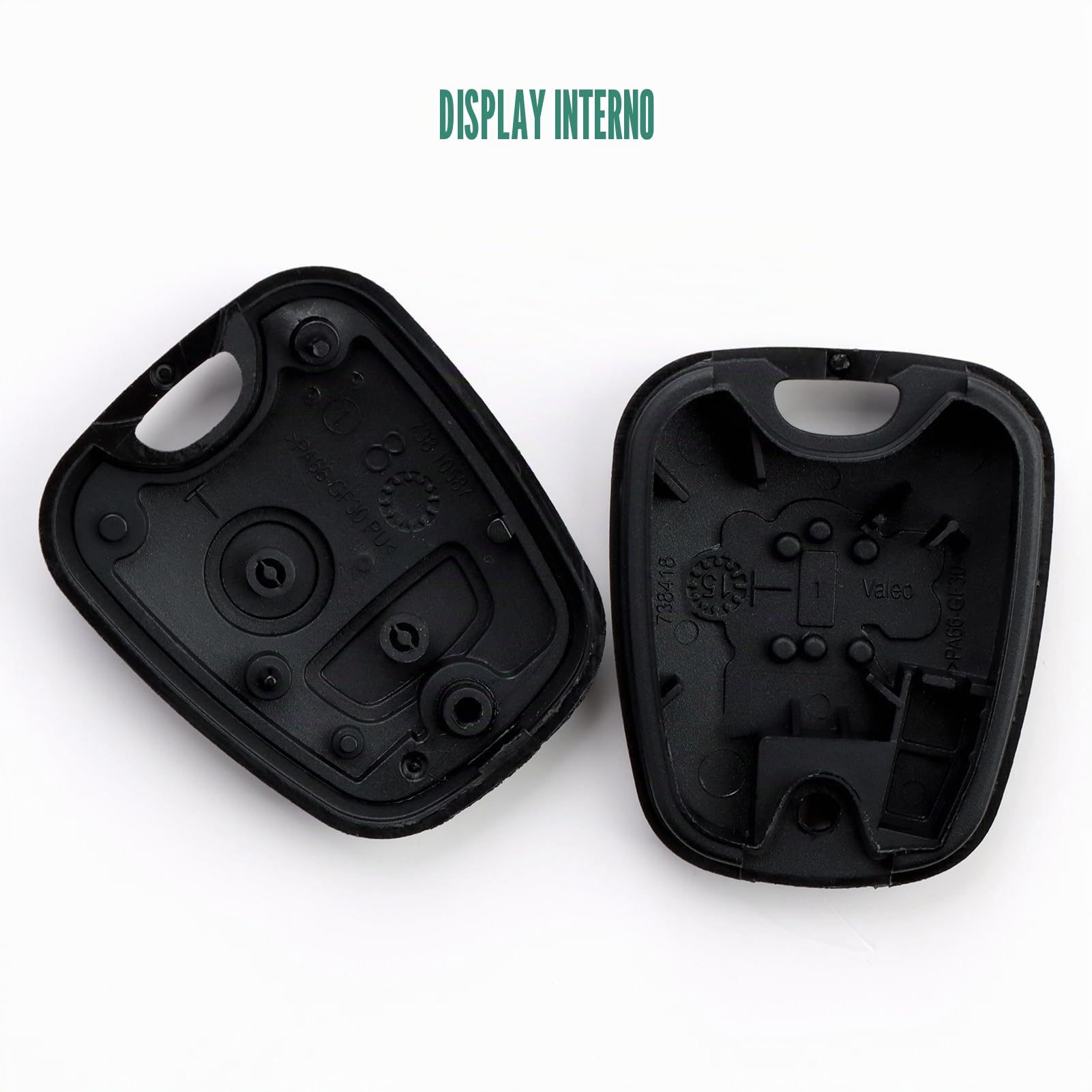 Guscio Chiave per Peugeot 2 Tasti, Cover Chiave Guscio Telecomando Compatibile con Peugeot 106, 107, 206, 207, 208, 407, 806, Citroen C1, C2, C3, C4, C5, Guscio di Ricambio + Due Micro Pulsanti