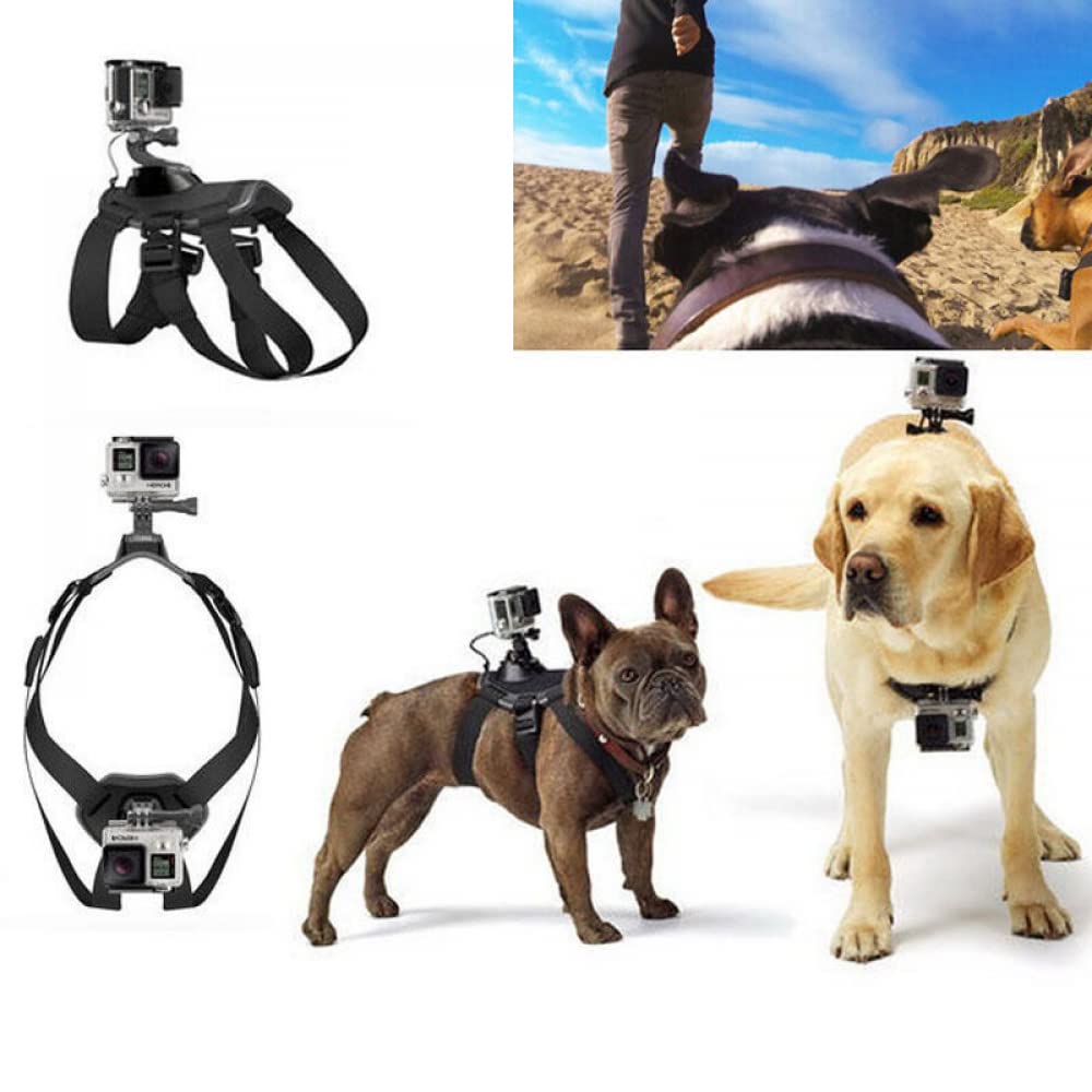Arnés para Perros Gopro, Suave Y Ajustable para Grandes, Medianos Y Pequeños - Fijación En El Pecho Y La Espalda
