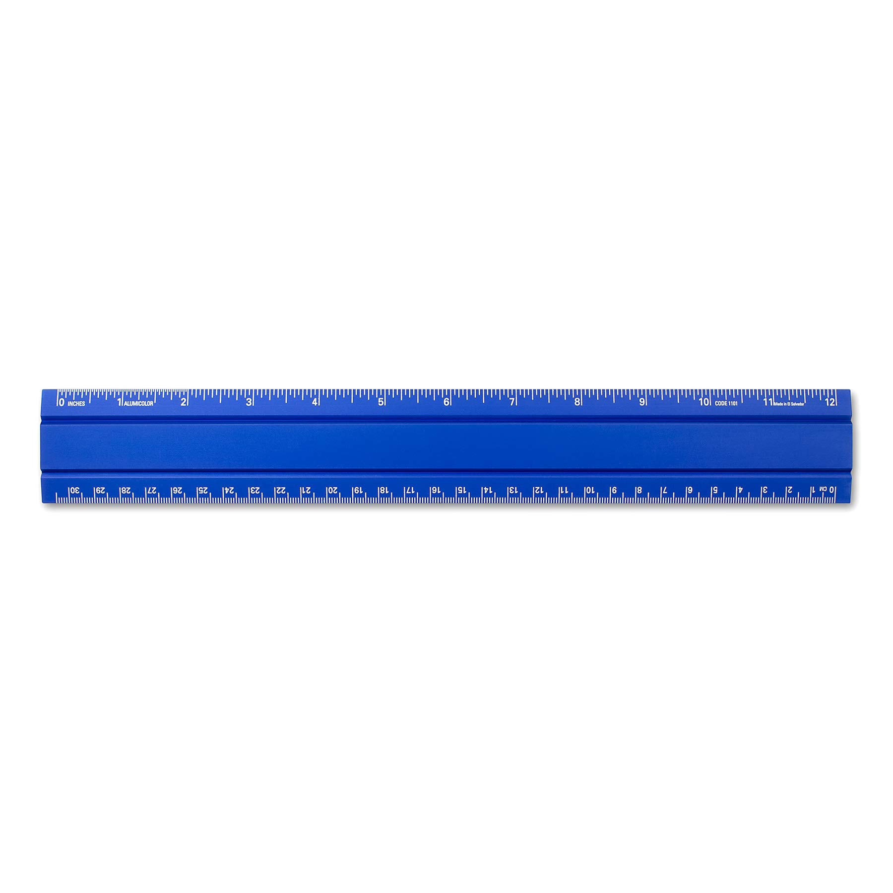 Alumicolor Aluminum Office Ruler, 12IN, Blue
