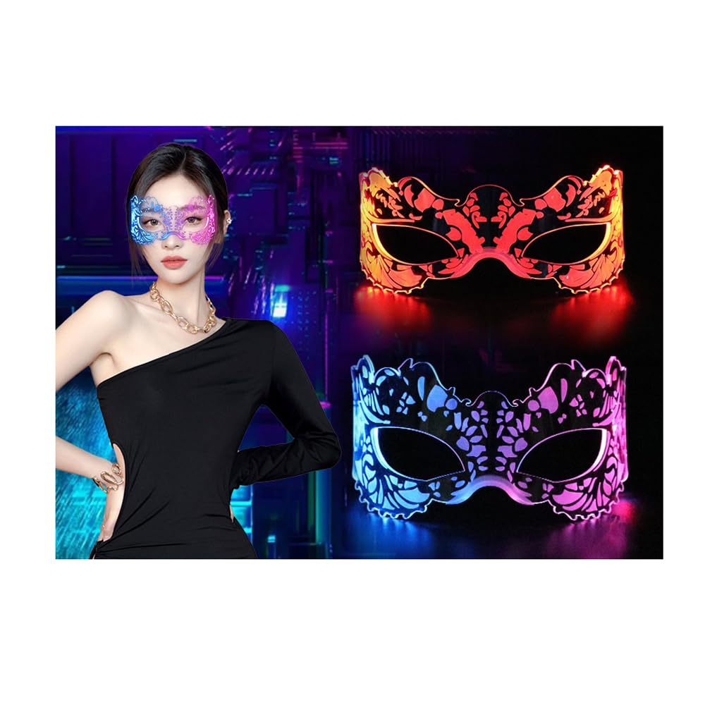 LED Visor Glasses Light Up Cyberpunk Futuristic Luminous Cosplay Glasses