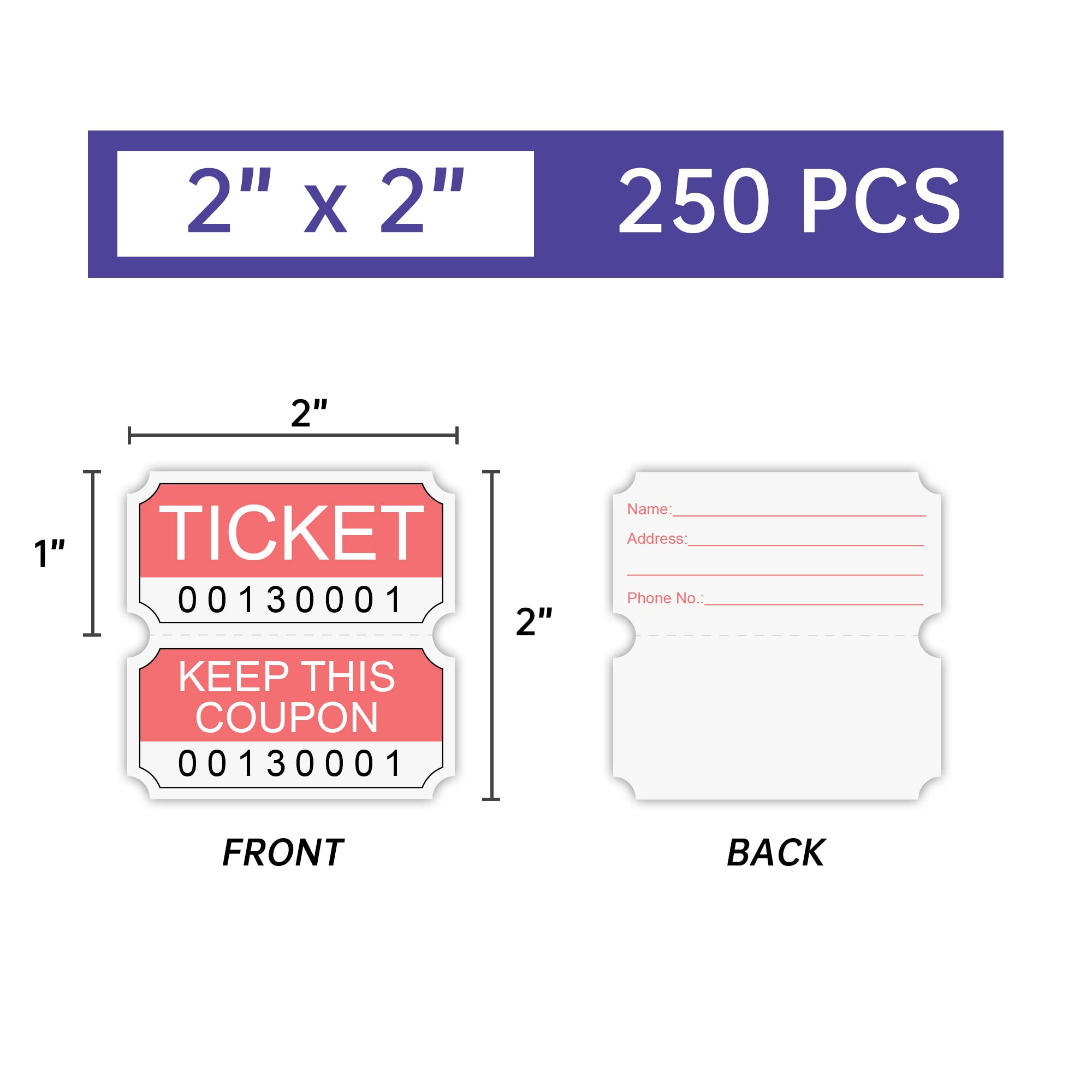 Sigel BO112 Ticket Book A4 2 X 50 Sheets 1000 Tickets With - View #11