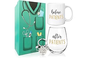 Before, After: Superpower Nurse Gift Set | Appreciation Mug and Wine Glass