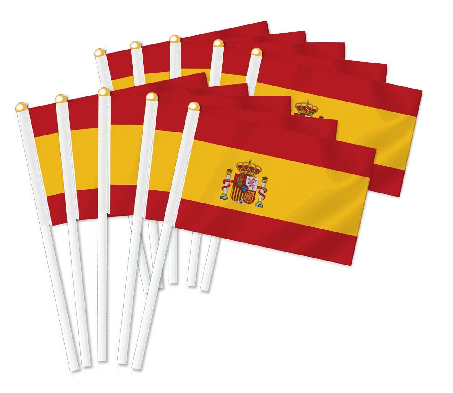 25 PCS Spain Handheld Flag,Spanish Decor Hand Held Flags,Decoration Banner — image 1