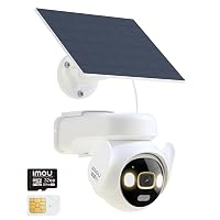 Imou 4K 8MP 4G LTE Telecamera Wi-Fi Esterno Senza Fili, Pannello Solare 8W