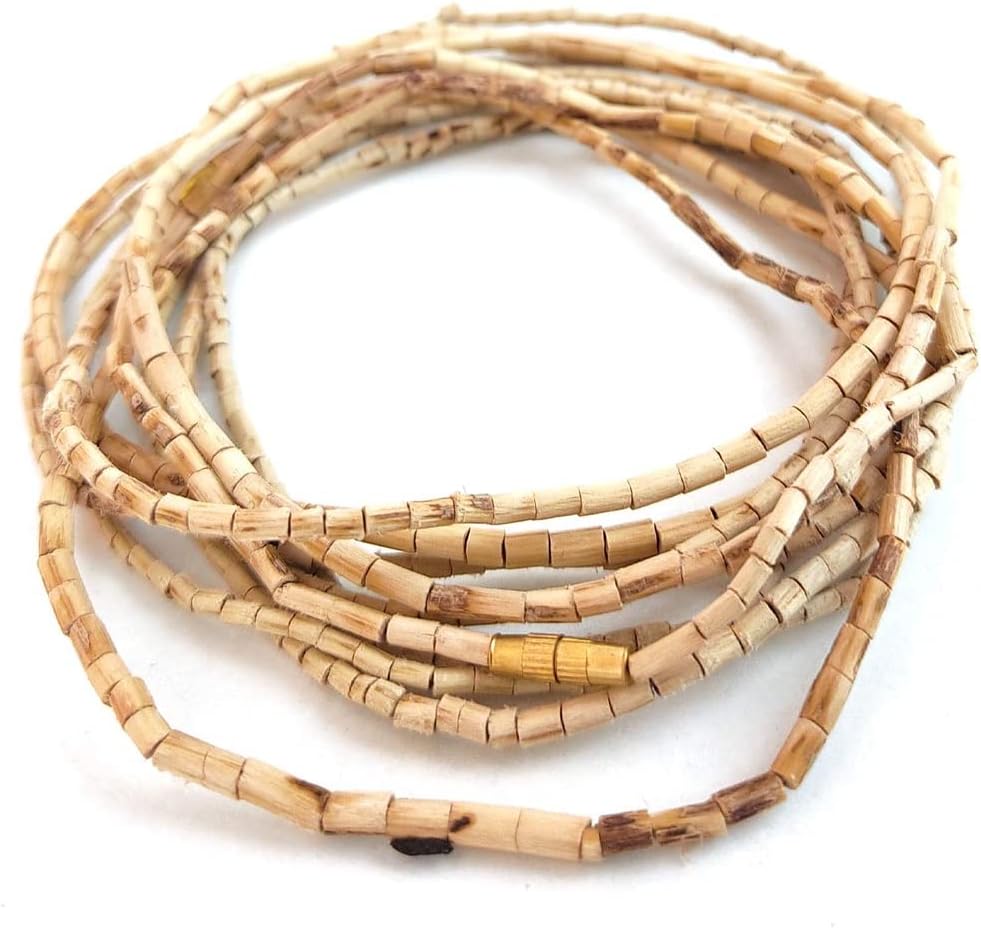 Unisex Adult 3 Round Pure Tulasi Wood Beads Tulsi Mala (Multicolour, Small)