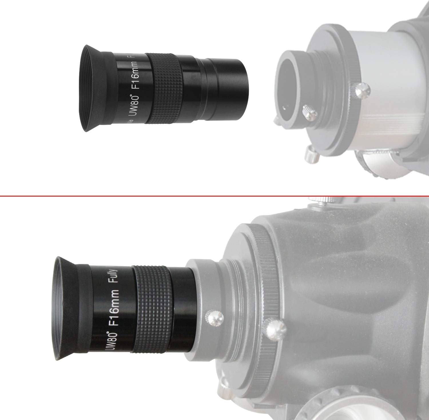 Astromania Fully Multi-Coated 1.25" Ultra-Wide 80 Degree Eyepiece for Telescope - F16mm