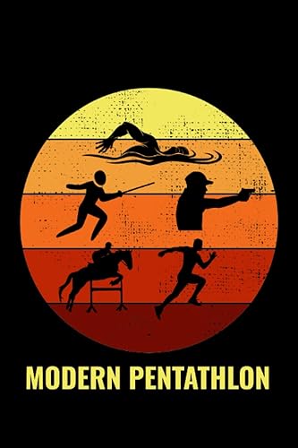 Modern Pentathlon: Olympic Sports Blank Lined Journal Notebook Diary