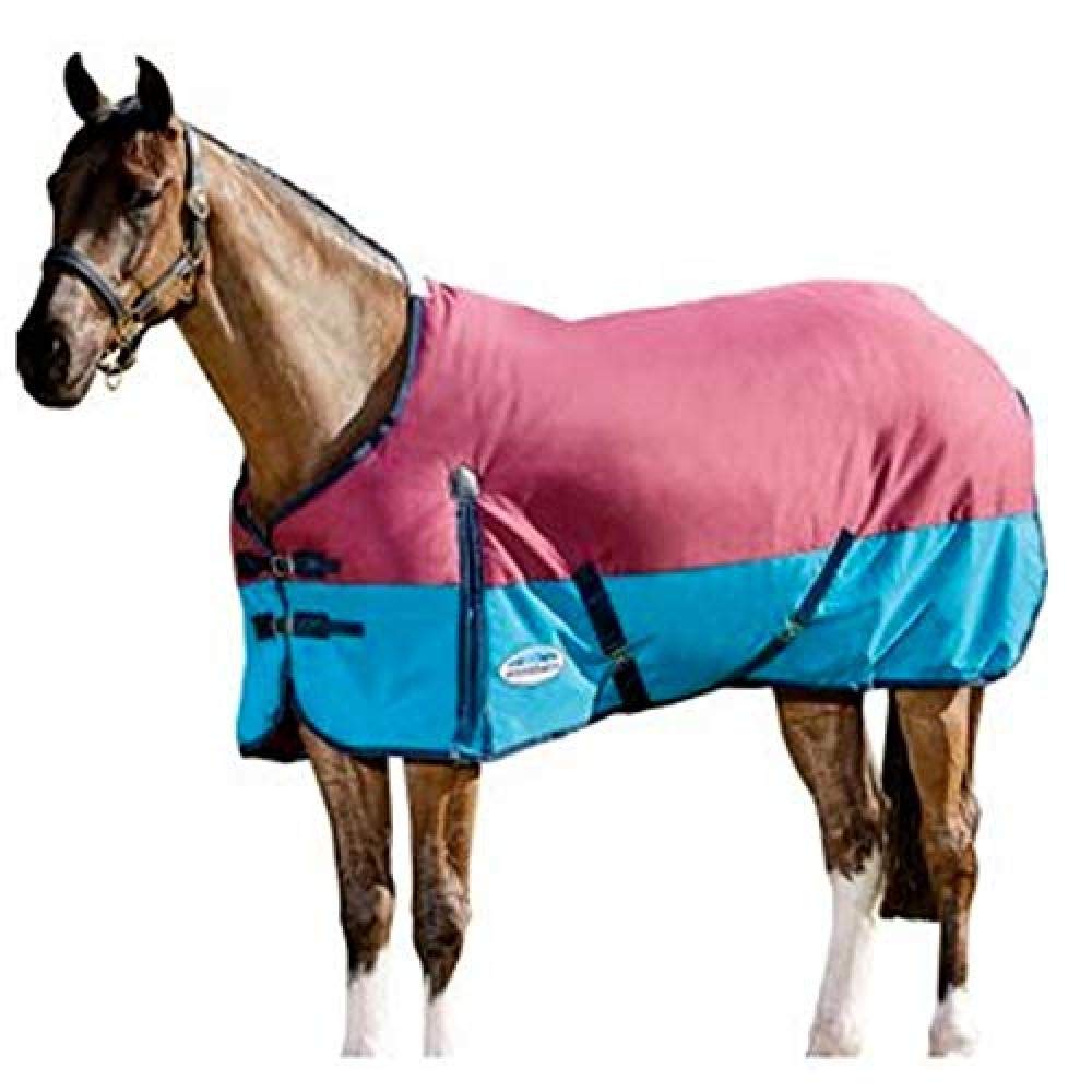 Weatherbeeta - Manta Combo de Ejercicio para Caballos ComFiTec Essential Medium (4') (Marino, Plateado, Rojo)