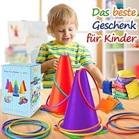 Eocolz Outdoor Spiele 3-in-1 Wurfspiel für Kinder – Ringwurf & Cornhole Set – Ansicht 3
