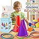 Eocolz Outdoor Spiele für Kinder Pylonen Kinder Cornhole Spiel Outdoor Ringwurfspiele, Gartenspielzeug Kinder 3 in 1 Wurfspiel Karnevals Spieleset Kunststoffkegel Sitzsäcke für Kindergeburtstag Party
