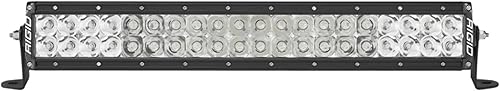 RIGID INDUSTRIES - Luz LED PRO serie E, combo óptico de inundación puntual, 20 pulgadas, carcasa negra, luces de conducción LED, luces todoterreno,