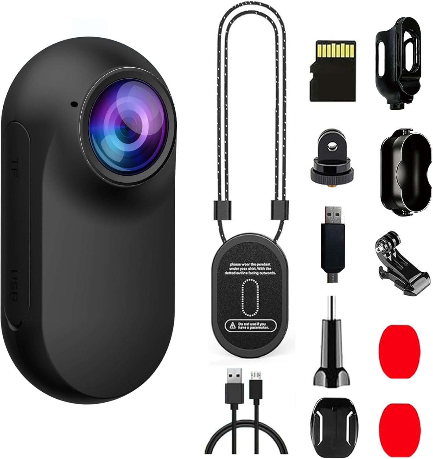 Xilecam Mini Action Cam Inklusive Speicherkarte Speicherkarte Helmkamera Motorrad Bodycam Mini ski Kamera Multifunctional Accessories Body Cam