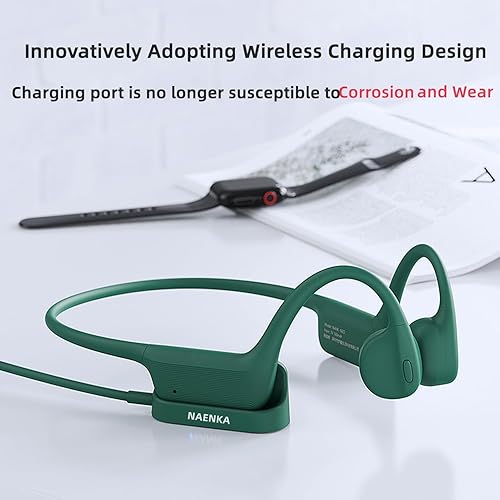 Miniatura 3 de NANK Runner Neo - Auriculares de conducción ósea, auriculares abiertos inalámbricos IP66 impermeables con micrófono dual, auriculares deportivos de