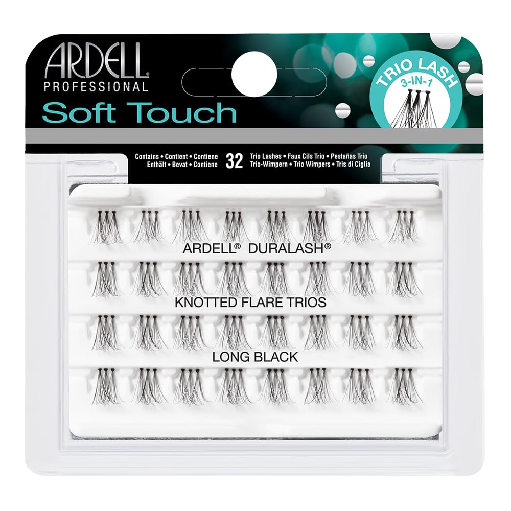 ARDELL Soft Touch Trios Individuals Eye Lashes, Long, Black