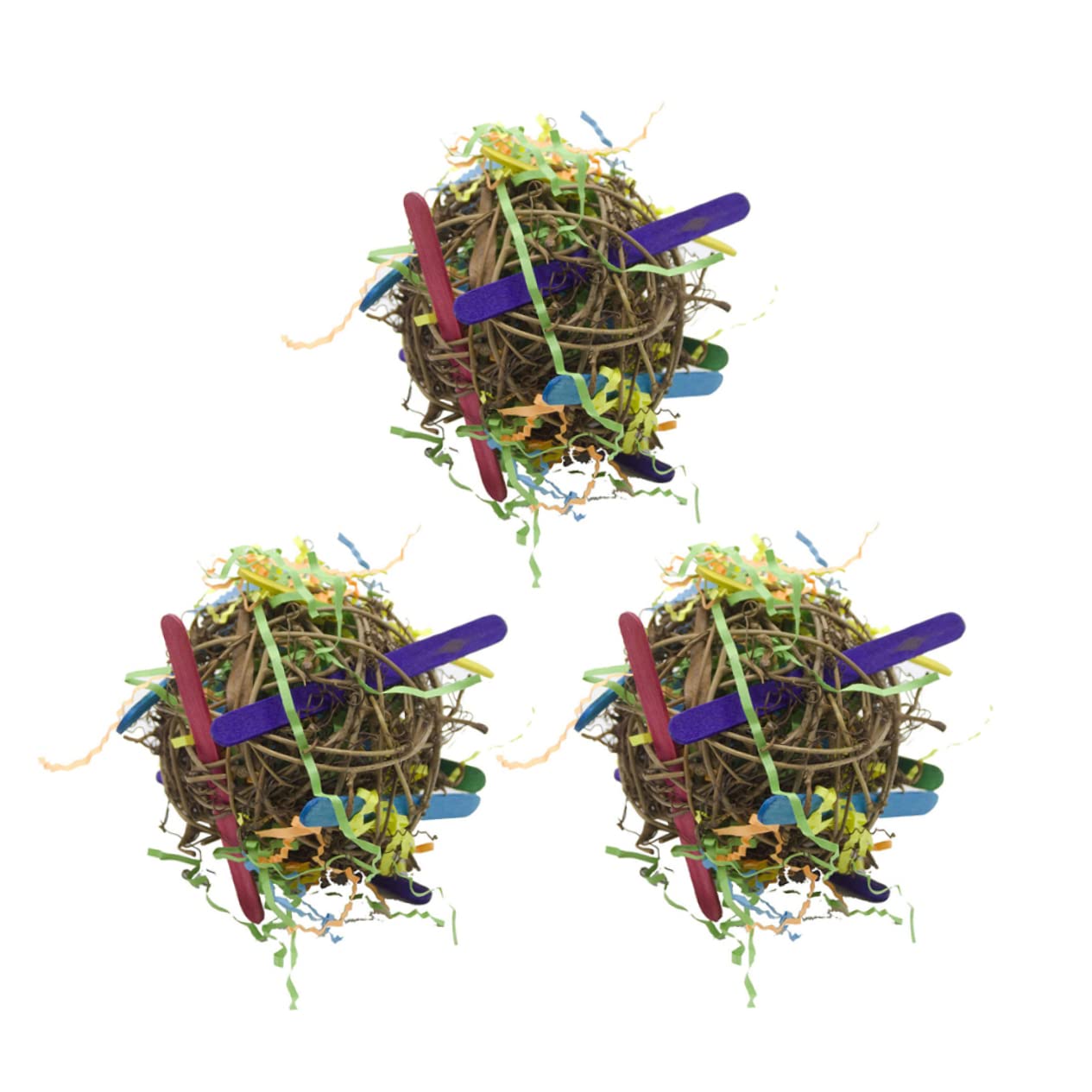 Beavorty 9pièces Jouets à Mâcher Raphia pour Oiseaux Vigne Naturelle pour Perruches Perroquets Cockatiels Et Conures