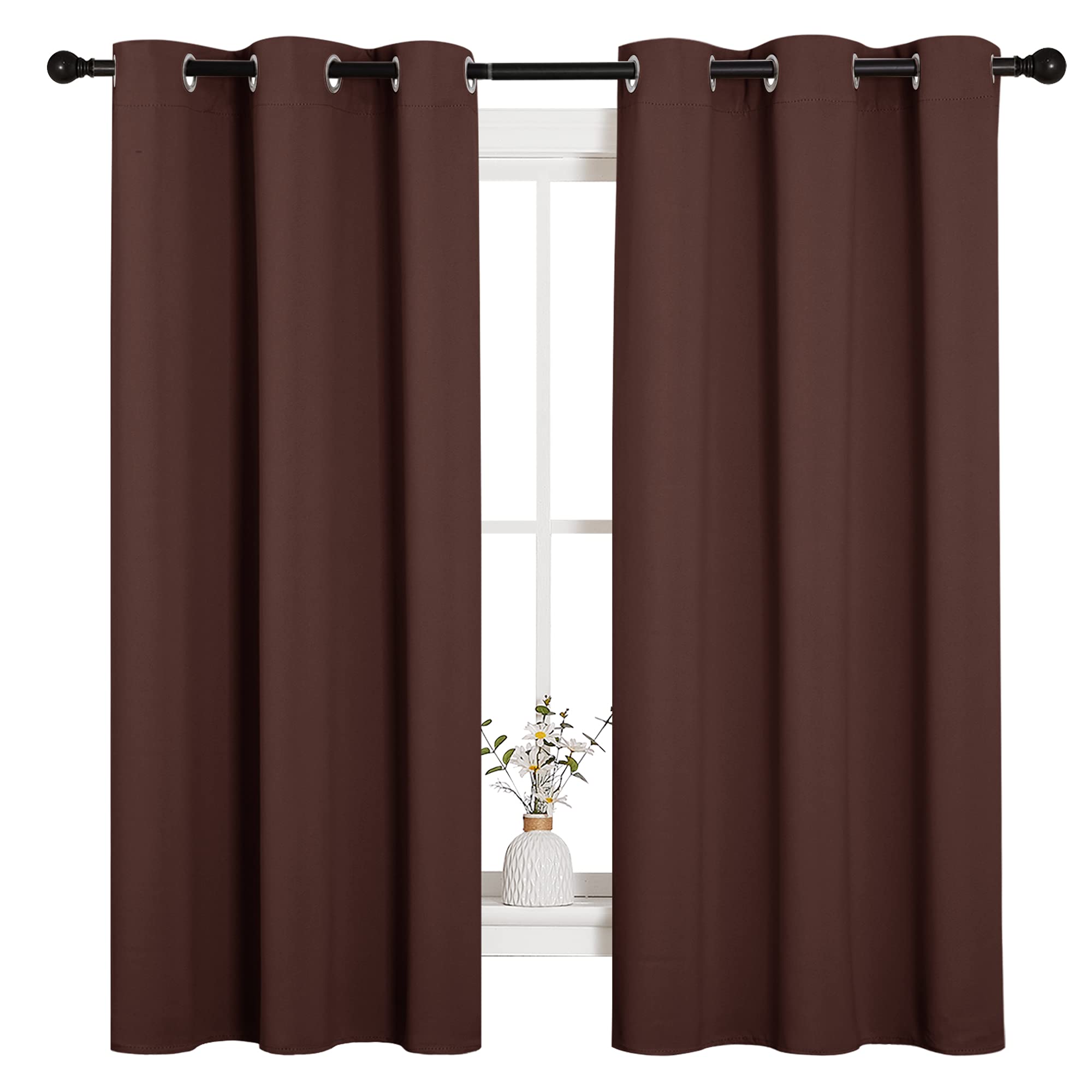NICETOWN Nursery EsseKGUSial Thermal Insulated Solid Grommet Top Blackout Curtains - Image 2