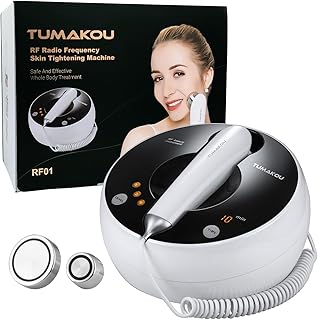 Radio Frequency Skin Tightening - TUMAKOU RF Radiofrecuencia Facial Skin Machine for Face and Full Body - with 3 Energy Levels & Timer