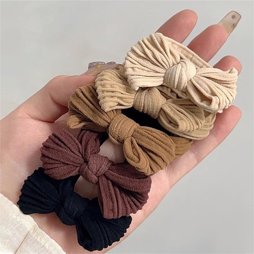 10 Pcs Solid Color Scrunchies Soft Stretchy Hair Ties Elastics No Damage Simple Basic Fashion Hair Accessories for Women