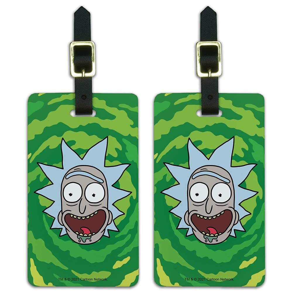 Amazon.com: Rick and Morty Rick Headshot Luggage ID Tags Suitcase