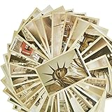 vintage postcards Artikel mit malerischen Orten: Auf den meisten Postkarten sind internationale  Sehenswürdigkeiten wie Eiffelturm, Freiheitsstatue, Triumphbogen und so weiter abgebildet. Zum Sammeln und als Grußkarten.