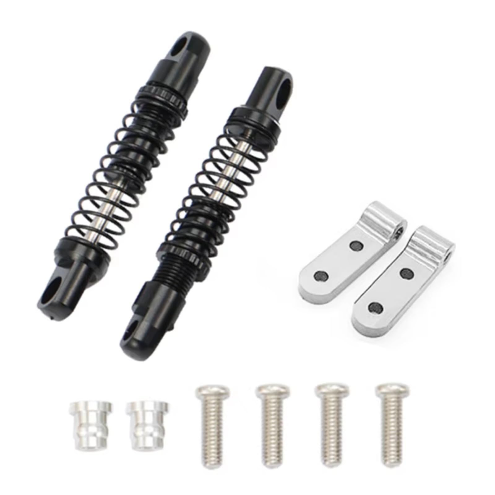 RC Shock Absorber Compatible with WPL D12 RC Car Metal Rear Shock Absorber Damper with Mount Fixed for