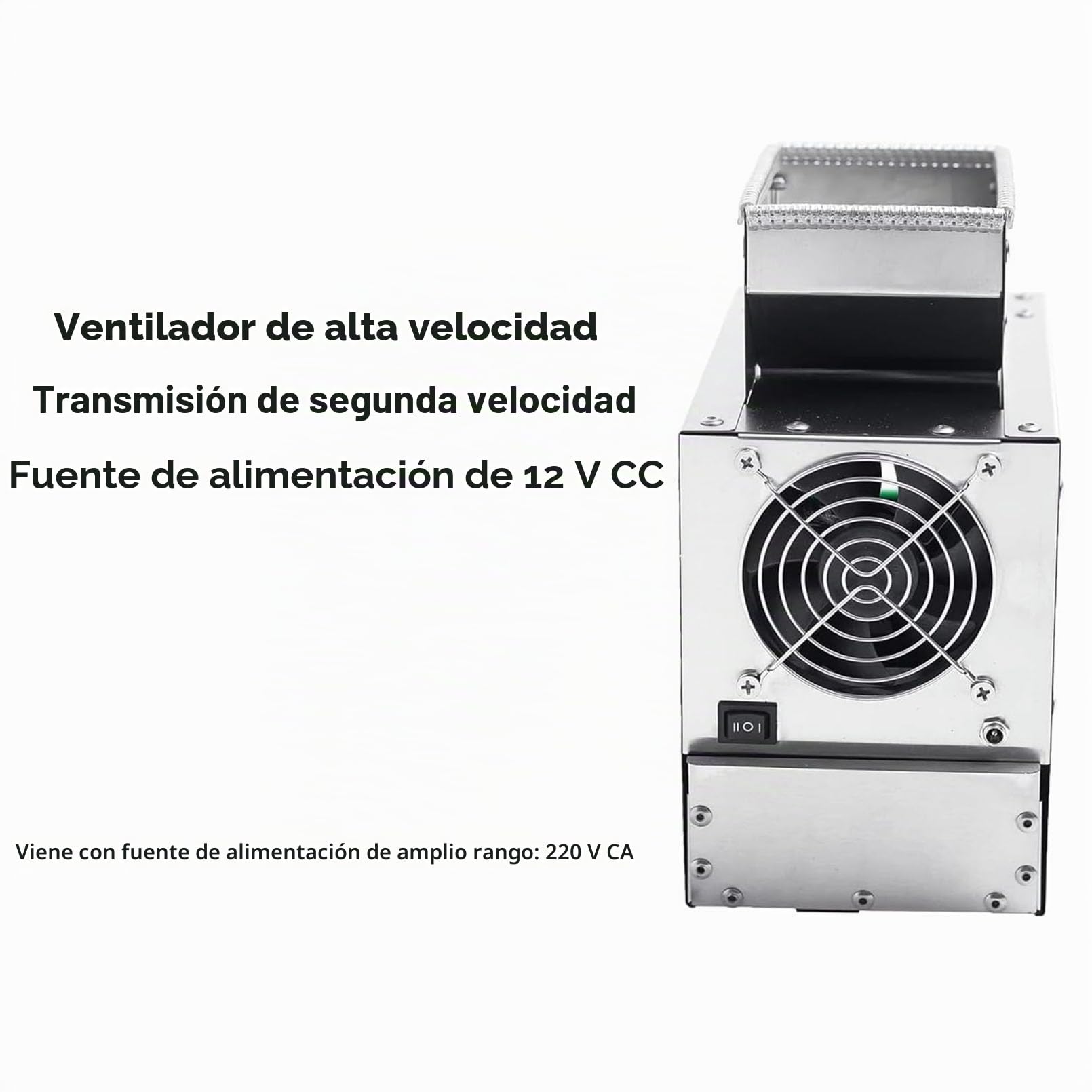Divisor de Cáscara Soplado de Grano para Alimentación de Pájaros, Máquina Aventadora Eléctrica de Limpieza de Granos, Separador de Granos de Acero Inoxidable con Ventilador de Velocidad Ajustable