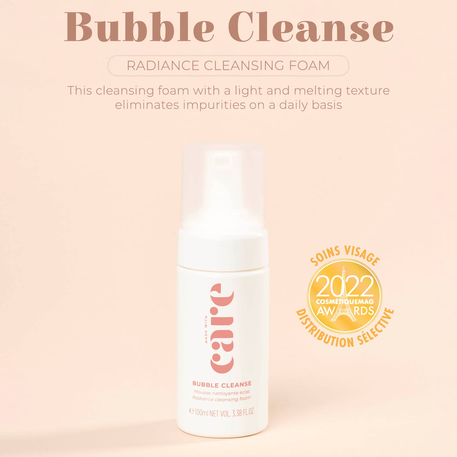 I BUBBLE CLEANSE - Mousse Nettoyante Visage Éclat - En Douceur et Sans Dessécher - Nettoyant Visage - Tous types de peaux, 100ml