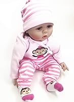 Vista 2 de Ropa para Muñeca Bebé Niña Reborn 20-22 Pulgadas Bebé Niña Recién Nacida Conjunto de Accesorios de 4 Piezas