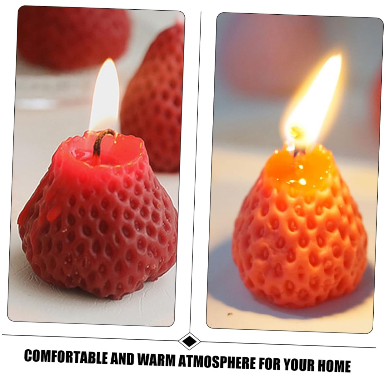 PACKOVE 9pezzi Candele Alimentari Forma Candela Alimentare Alla Decorazioni Per Casa Alla Candele Per Feste