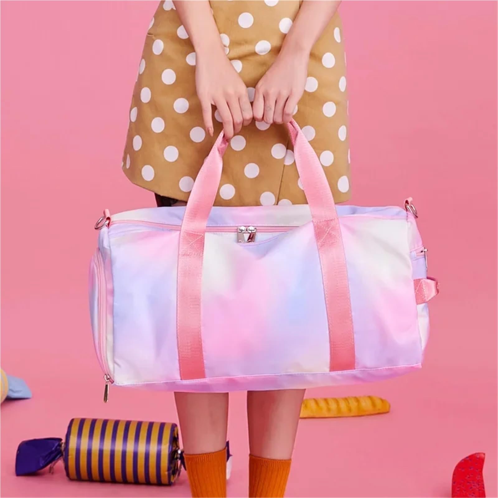 Reisetaschen for Damen, modisch, Sport, Sporttasche, niedliche Tragetasche for Wochenend-Reisetasche, faltbar, auf Reisen Für Reisen oder Fitness