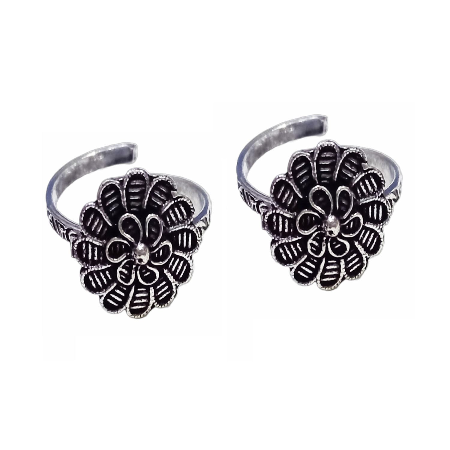 mrigangi Plated Brass Toe Ring Set Foot Jewellery for Women and Girls Alloy Toe Ring-picture-42