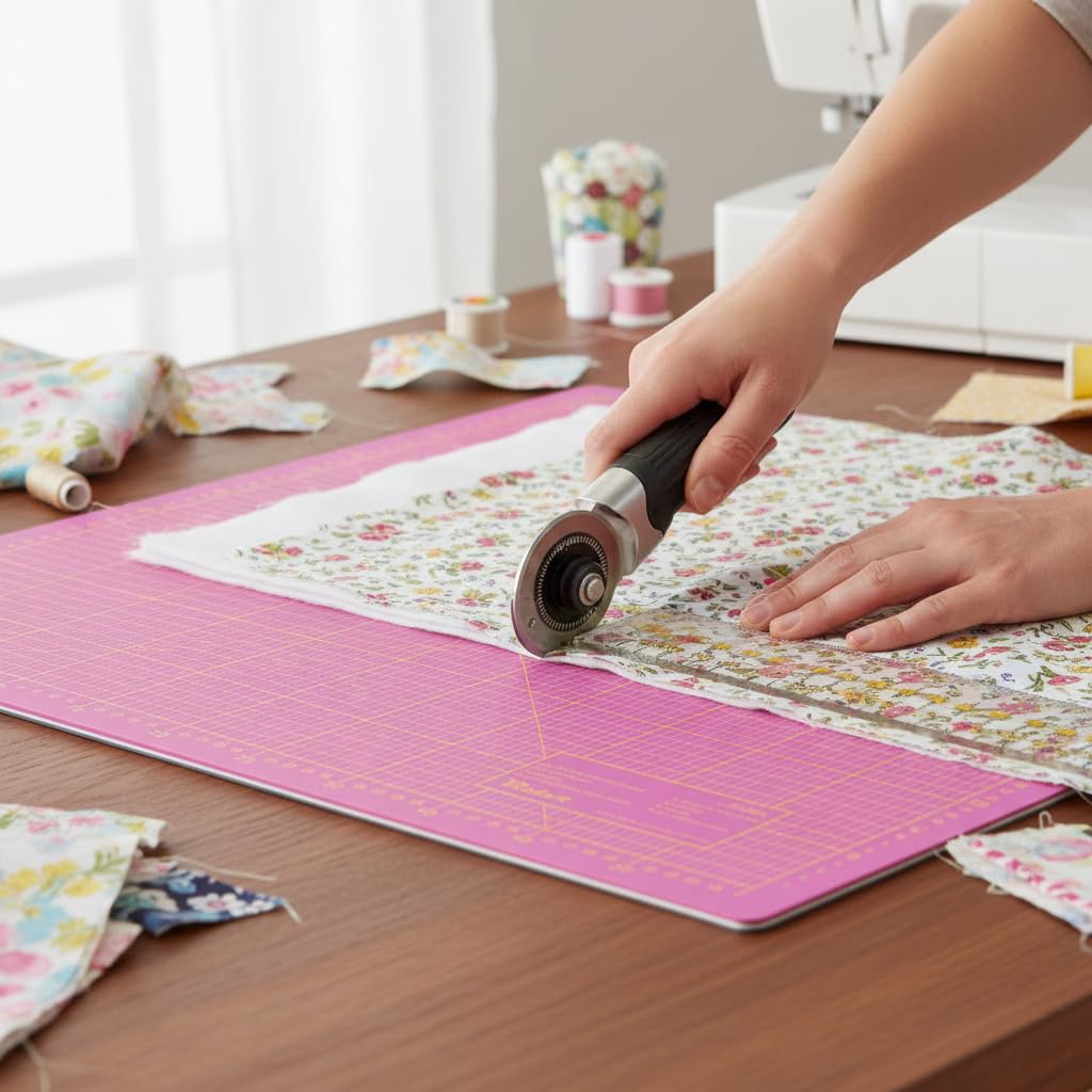 Victor tapis de découpe A1 violet rose 60 x 90 cm 3 plis auto-cicatrisant – support de découpe professionnel pour bricolage et couture, sous-main de bureau