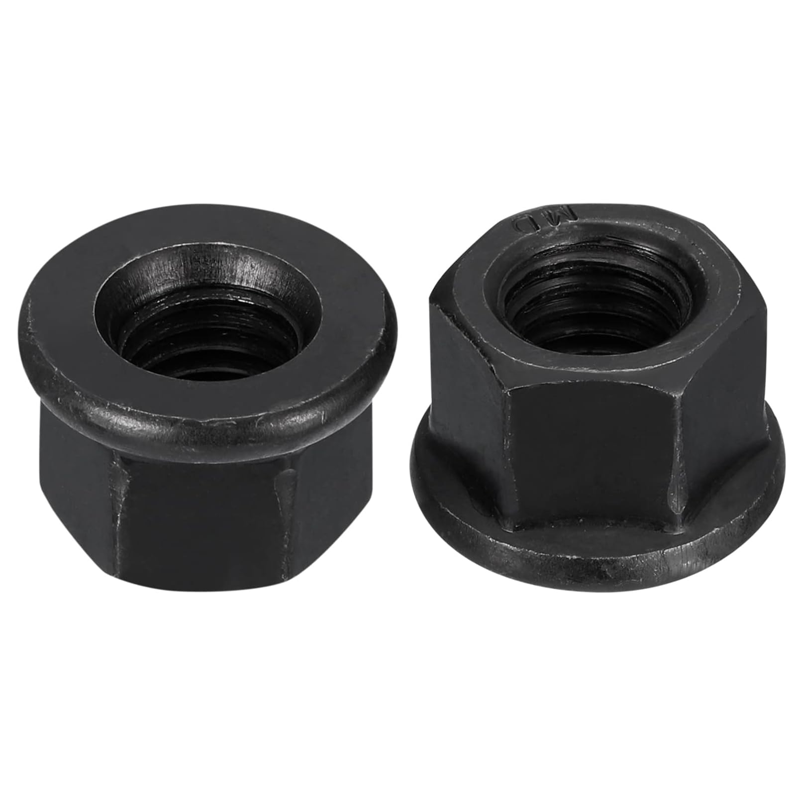 TOP-VIGOR M14 Flange Hex Nut, Grade 8.8 Carbon Steel Hex Lock Nuts with Black Oxide Finish, Heavy Duty M14 Nut for Machinery and Equipment, 2Pcs — image 1