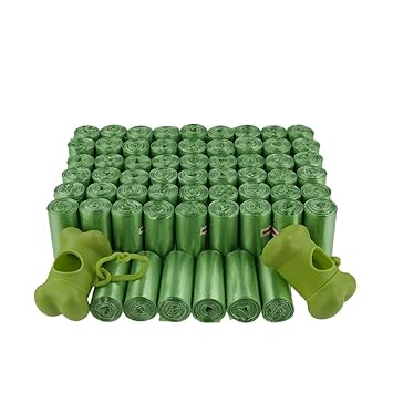 Kekow 1200 Counts Green Dog Waste Bags with 2 Dispensers, Unscented