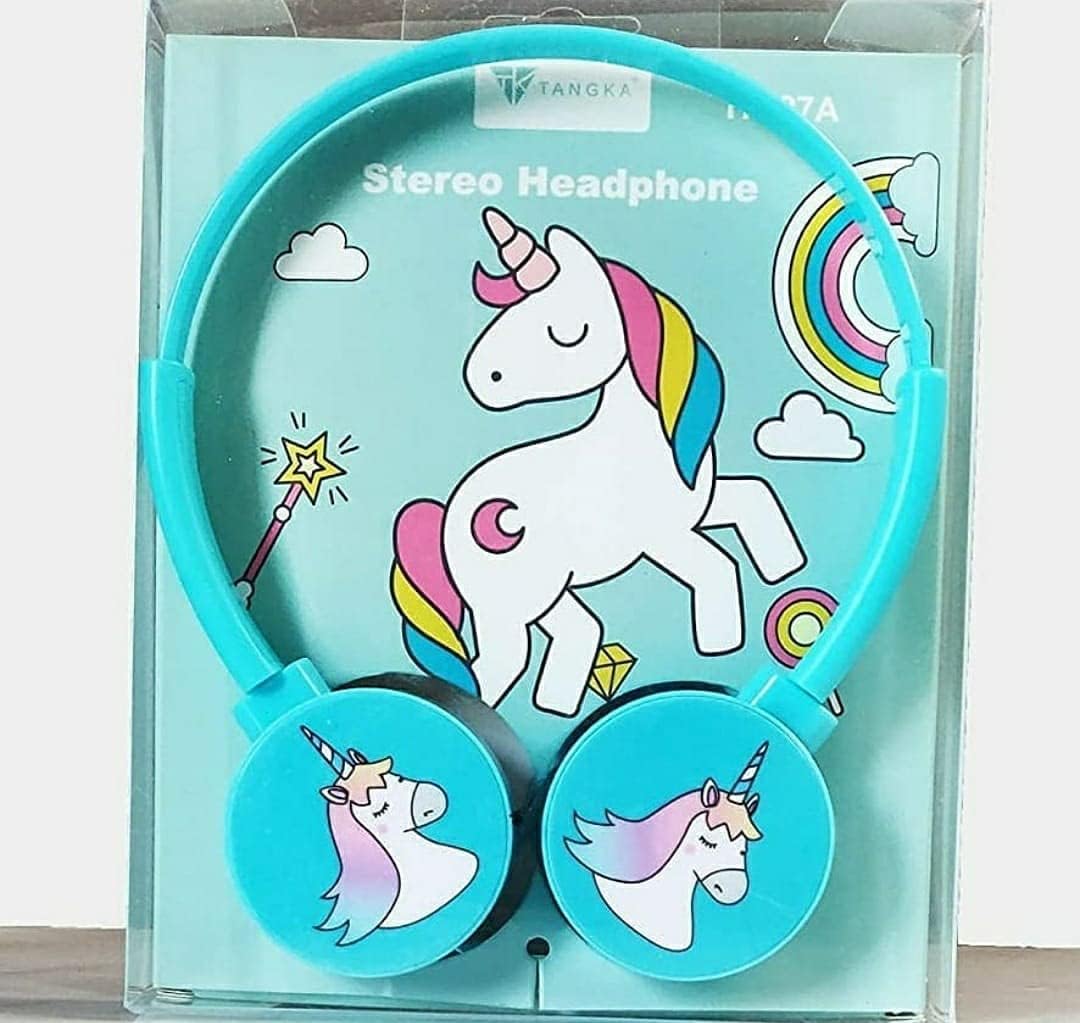 Prezzie Villa Durable & Portable Light Weight Headphones with Cartoon Character for School, Compatible with Cellphones, Tablets, PC (Pack of 1) (Unicorn)-image-13