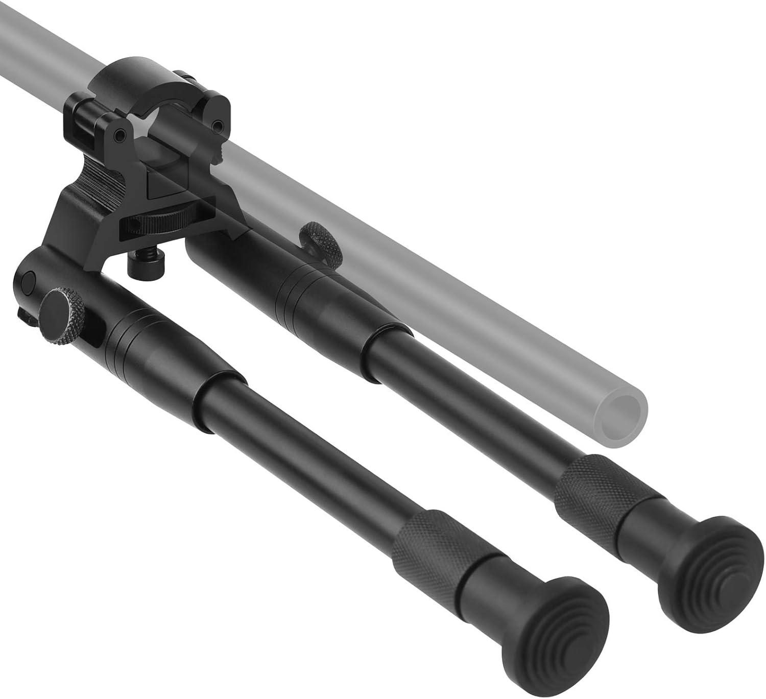 EZshoot 8-10 Inches Clamp-on Bipod for Rifles, Double Pads Round Barrel Mount Bipod, Adjustable Height Foldable Quick Release Bipod, Barrel Size: 0.43 to 0.75 Inch : Sports & Outdoors