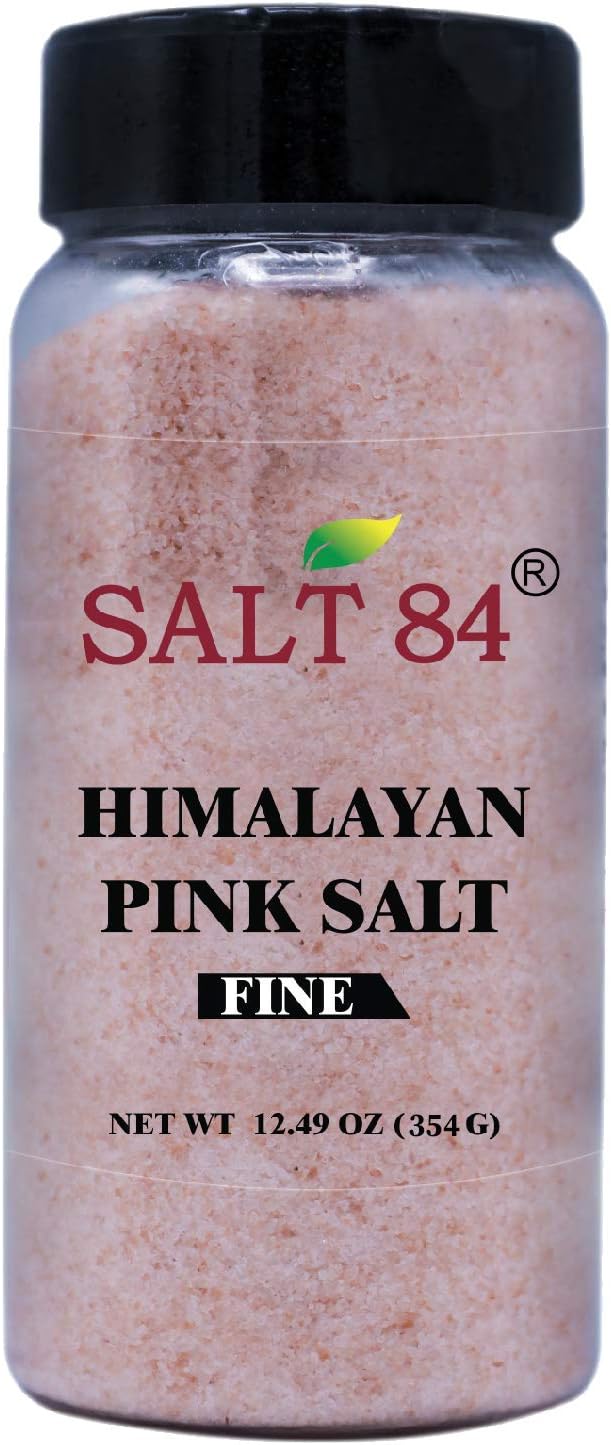 SALT 84 Himalayan Pink Salt, Fine Salt Plastic Shaker - 12.49 Ounce