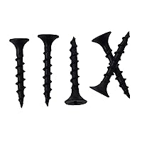 Vista 20 de 280 tornillos para paneles de yeso #6 × 3/4 pulgadas de alta dureza, negros, rosca gruesa, cabeza Phillips, cabeza avellanada, tornillos para madera