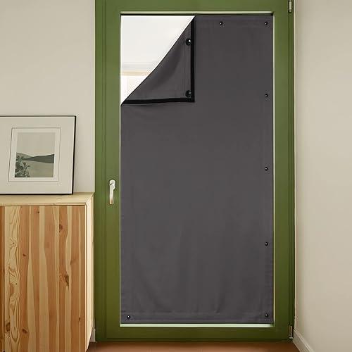 Miniatura 8 de NICETOWN Cortinas opacas portátiles para ventana de habitación del bebé, con ventosas y tiras adhesivas para viajes, caravana, cámper, cubierta