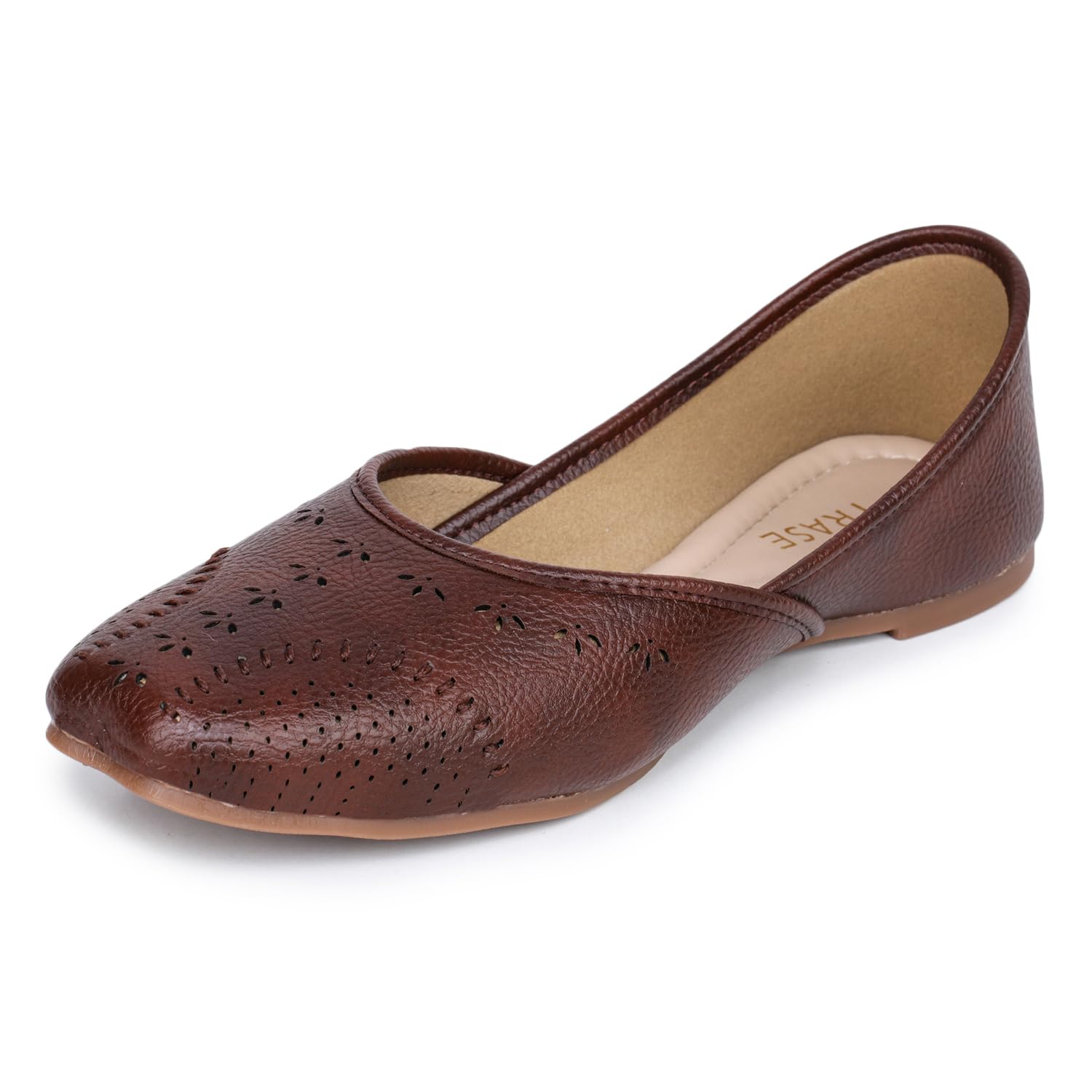 Traditional Jutti for Women and Girls | Soft Lining, Flat Sole, Cushion Footbed | Comfortable Ethnic Mojari Footwear, Stylish Punjabi Jutti for Festive, Wedding and Casual Wear