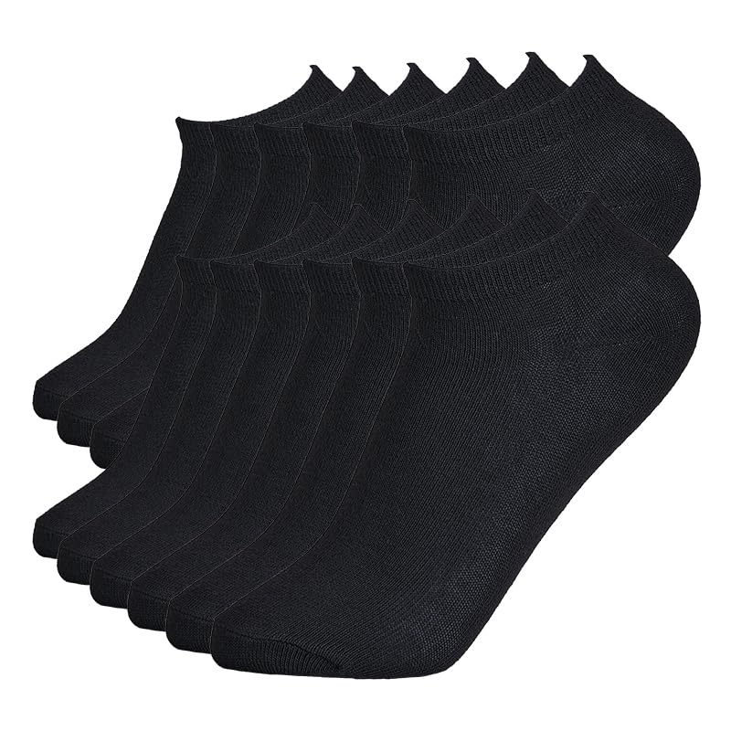 Women's Cotton Ankle Socks - 6 Pack Performance Comfort No Show Socks - Breathable Thin Athletic Socks