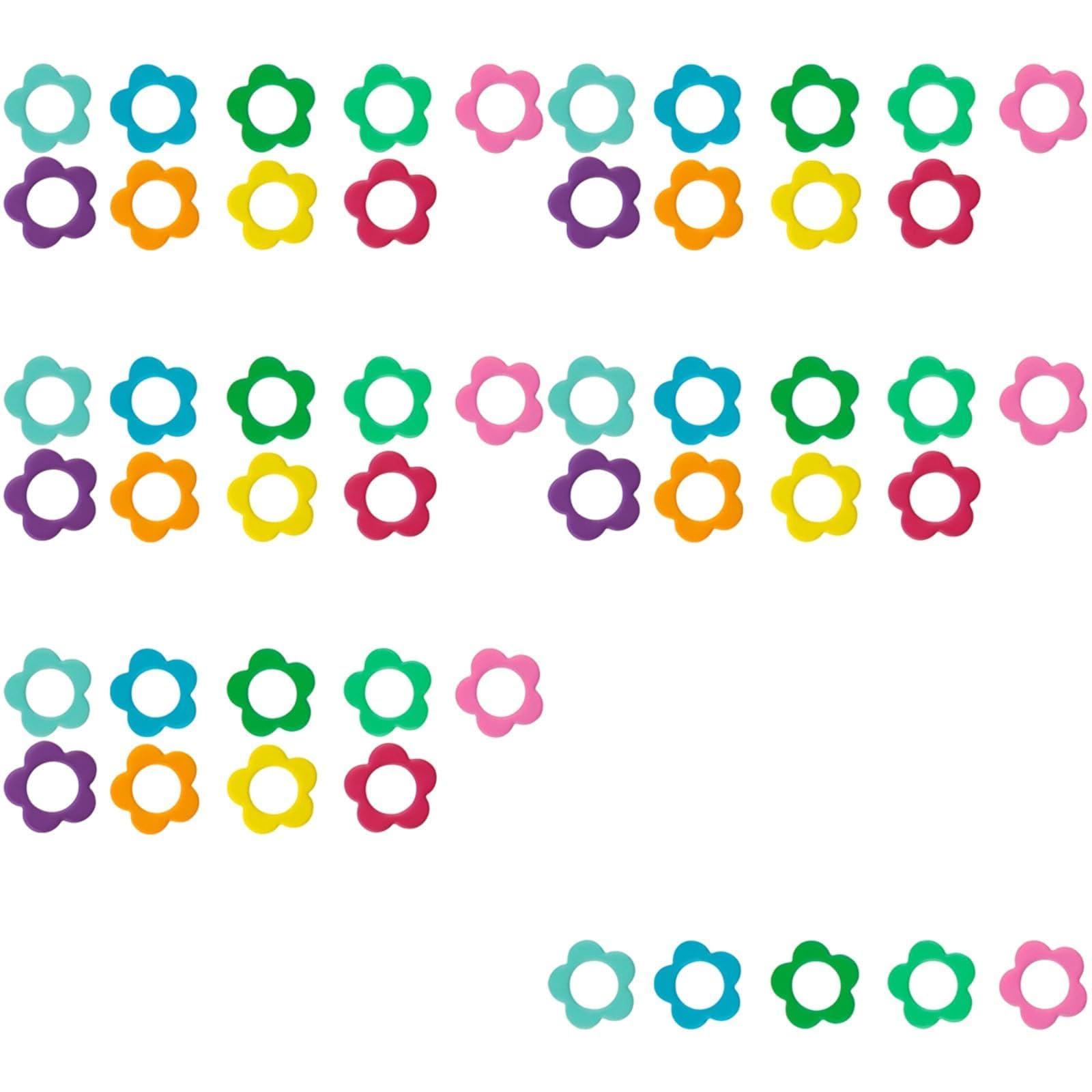 Jazuaiao 50Pcs Locking Crochet Stitching Markers Clip Colorful Metal Knitting Rings for Sewing Dressmaking Yarn Project Knitting