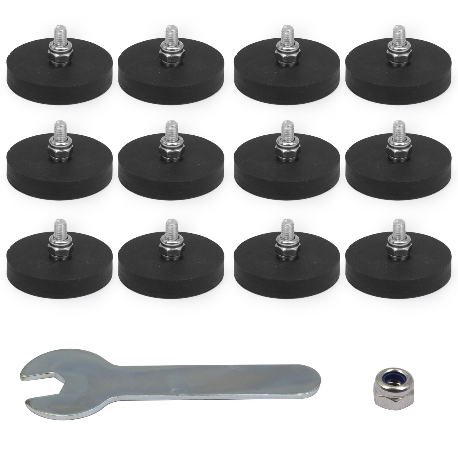 Rubber Coated Magnets, Heavy Duty Waterproof Magnetic Mount for Lights, Tools, Signs, Cameras, Garage, Workshop and Outdoor Use,12Pack — Amazon image 10