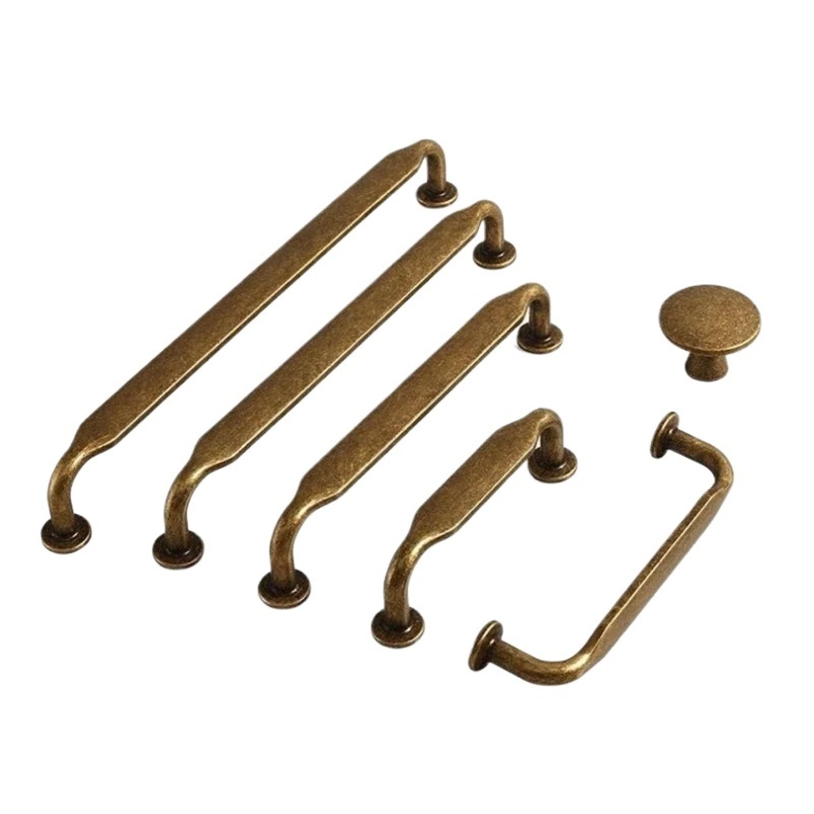 SNGUOQ 2pcs Antique Bronze Cabinet Handles for Kitchen Wardrobe Shoe Retro Rustic Door Pull Handle Furniture Hardware for Living Room Door Handles(Antique 128mm)
