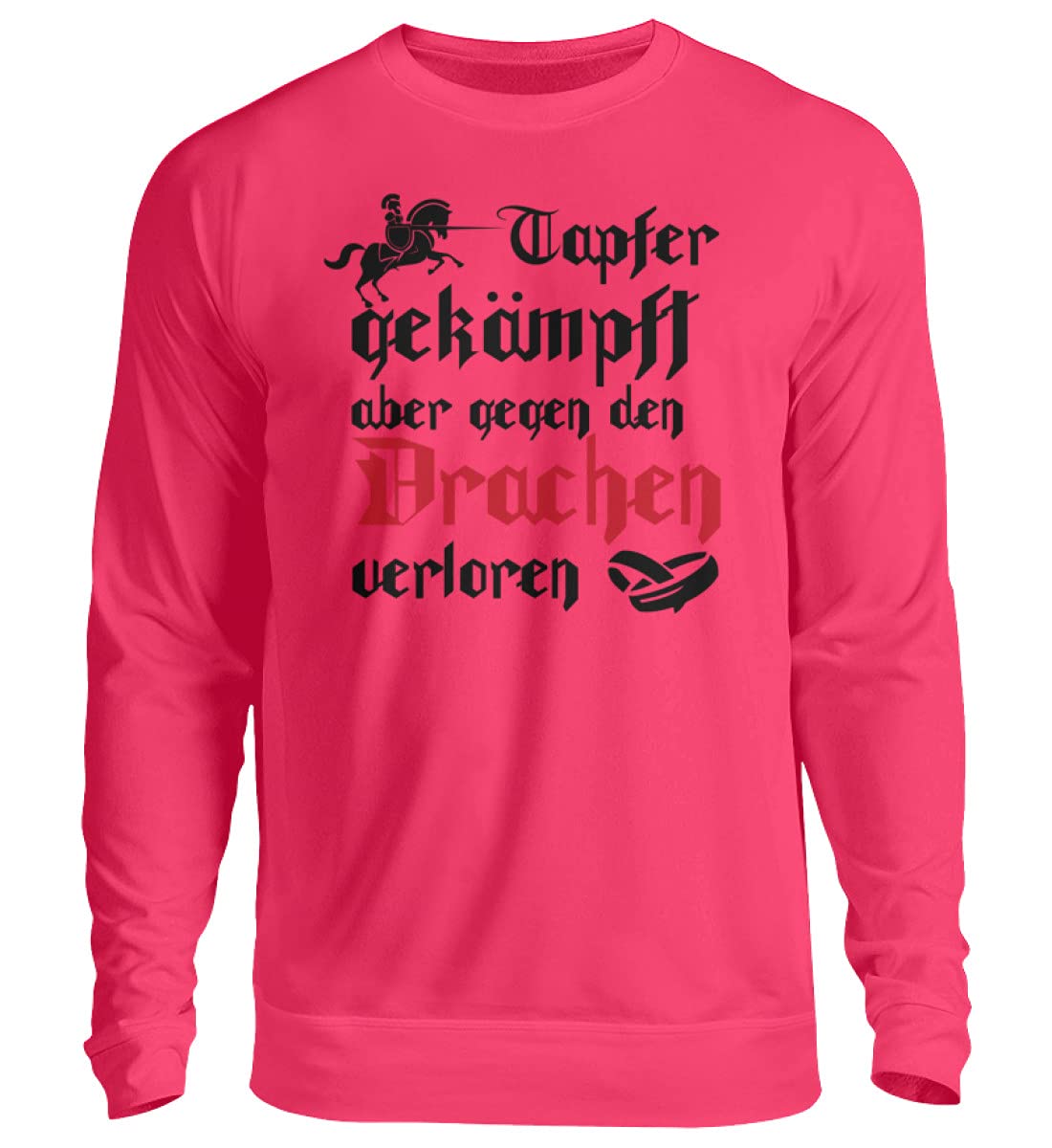Pero Tapfer lucha contra el dragón perdido. JGA - Jersey unisex para despedida de soltero. Rosa intenso. XL
