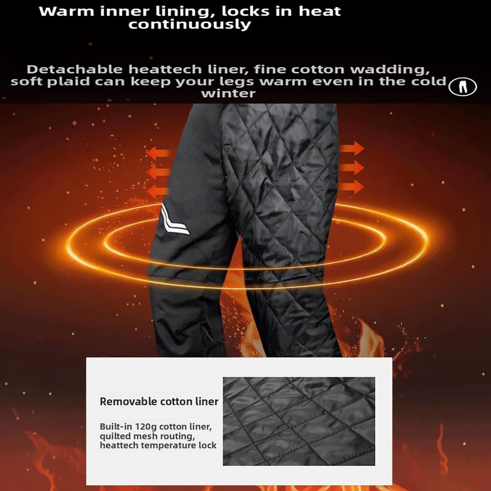 Pantalon De Moto Imperméable Avec Protections Ce Pour Femmes Et Hommes Pantalon De Motos Renforcé Pour Motards ÉQuipement De Protection Pour La Moto,Black-3XL