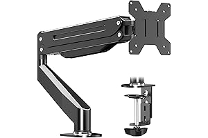 Suptek Monitor Desk Mount Arm Superior Gas Spring Design Ergonomic Two Extension...