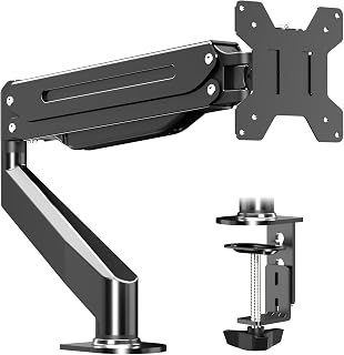 Suptek Monitor Mount Gas Spring Monitor Arm Desk Mount Fully Adjustable Fits 17 20 22 23 24 26 27 inch Monitors Weight Capacity up to 13.2 lbs