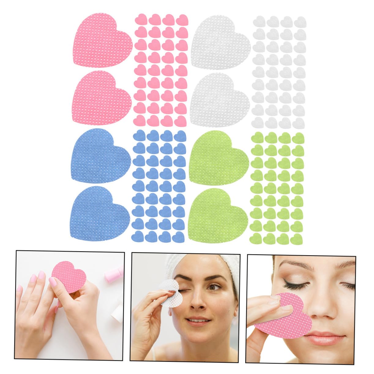 SHERCHPRY 4 Sätze Nagelentferner Baumwolle Nagellackentferner Make -up -entfernertücher Nageltücher Kleber Wischt Wimpernverlängerungen Ab Schmelzgeblasenes Tuch 800 Blatt*4